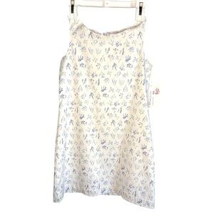 Maggie Breen Girls spring  summer dress white lavender floral sz 7 100% cotton